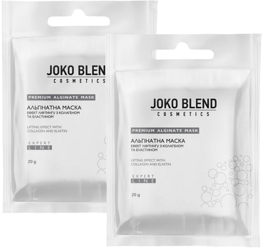 Комплект альгинатных масок для лица и тела Joko Blend Эффект лифтинга с коллагеном и эластином 20 г х 2 шт (4823109409408)