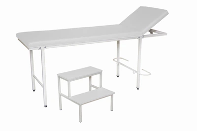 Кушетка медицинская высокая со ступенями Премьера ISMED 8011 195x62x80 см Zeus Deluxe White белая
