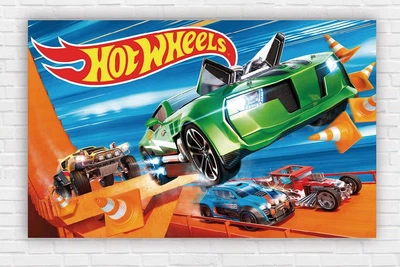 Паперовий плакат "Хот Вілс / Hot Wheels" 120х75см