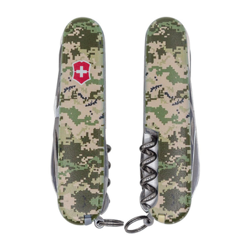 Ніж Victorinox Huntsman Army 91 мм Піксель + Лого (1.3713.3_W3941p)