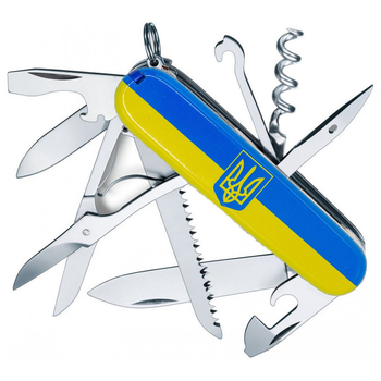 Ніж Victorinox Huntsman Ukraine 91 мм Герб на прапорі горизонтальний (1.3713.3_T3040p)