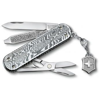 Ніж Victorinox Classic SD Brilliant Damast + брелок-лого (0.6221.34)