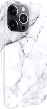 Etui plecki Evelatus Premium Silicone case Customized Print do Apple iPhone 14 Pro Marble White (4752192063047)