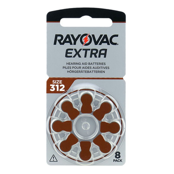 Батарейки RAYOVAC EXTRA 312 (PR41) для слухового аппарата, 8 шт./уп.