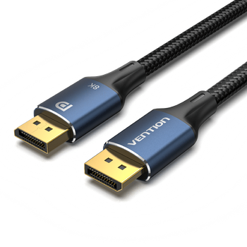 Кабель Displayport Vention DP-DP 1.4 8K Cotton Braided 2 м Blue (HCELH)