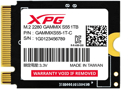 SSD dysk Adata Gammix S55 1TB M.2 PCI Express 4.0 x4 3D NAND TLC (SGAMMIXS55-1T-C)