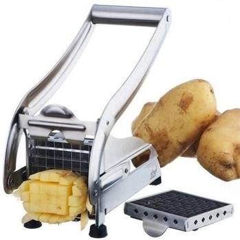 Прес для нарізування картоплі фрі соломкою металевий ручний слайсер Potato Chipper&nbsp;картоплерізка