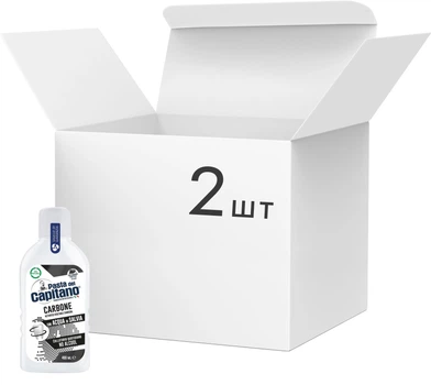 Упаковка ополіскувачів порожнини рота Pasta del Capitano Charcoal mouthwash з вугілля 400 мл х 2 шт (2022140033005)