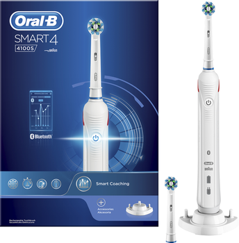 Електрична зубна щітка Oral-b Braun Smart 4 4100S White (4210201203872)