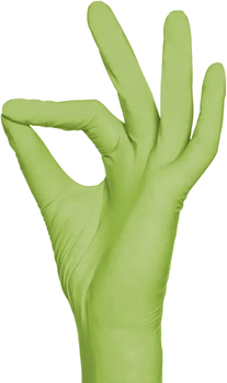 Перчатки нитриловые Mediok Chrysolite Размер S 100 шт Светло-зеленые (4044941731971)