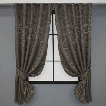 Комплект коротких штор VR-Textil Лен мрамор Pavliani № 1288ш 130х170 см 2 шт Темное какао (35-0064)