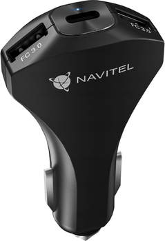 Автомобільна зарядка Navitel Universal USB-A Black (USP45 SLIM)
