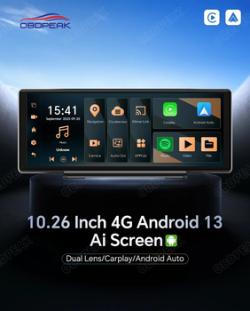 Автоэкран OBDPEAK K50 LTE, Видеорегистратор, 4/64ГБ Android 13