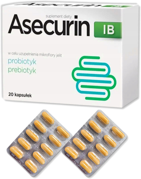 Дієтична добавка Aflofarm Asecurin IB 20 капсул (5902802701046)