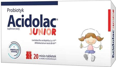 Пробіотик Polpharma Acidolac Junior 20 таблеток (5903060620278)