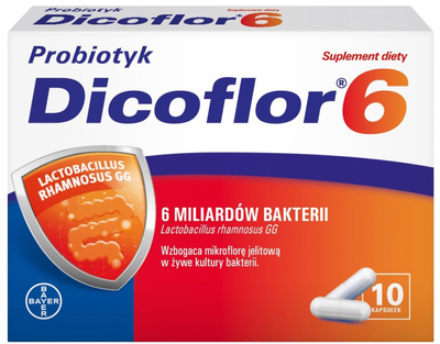 Пробіотик Bayer Dicoflor 6 10 капсул (5908229303450)