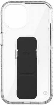 Etui plecki CLCKR Stand and Grip Case 54502 do Apple iPhone 15 Transparent/Black (4251993301452)