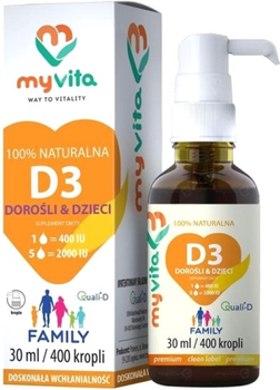 Вітамін D3 Proness MyVita Family 400 IU 2000 IU 30 мл (5903021591517)