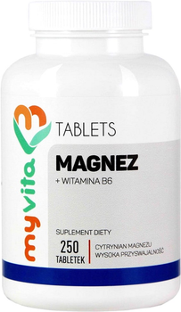 Kompleks witamin i minerałów Proness MyVita Magnez + Witamina B6 250 tabs (5905279123922)