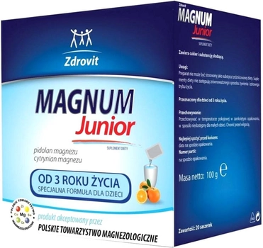 Kompleks witamin i minerałów Zdrovit Magnum Junior 20 stz (5906204010577)