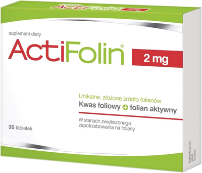 Kompleks witamin Polski Lek ActiFolin 30 tabs (5901785305159)