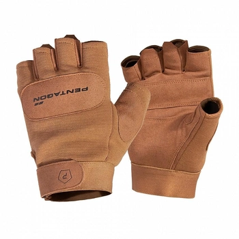 Перчатки тактические беспалые Pentagon Duty Mechanic 1/2 Gloves Coyote, XXL