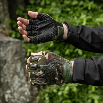 Перчатки тактические безпалые Mechanix M-Pact Gloves Woodland, XL