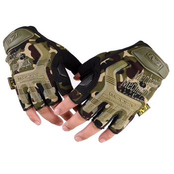 Рукавиці тактичні безпалі Mechanix M-Pact Gloves Woodland, L