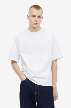 Футболка H&M Loose Fit білий 0608945001 XXL