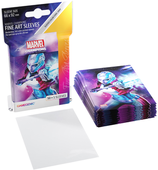 Koszulki na karty Gamegenic do gry Marvel Champions Fine Art Sleeves 66 x 92 mm Nebula 50 + 1 szt (4251715410653)