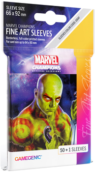 Koszulki na karty Gamegenic do gry Marvel Champions Fine Art Sleeves 66 x 92 mm Drax 50 + 1 szt (4251715410646)