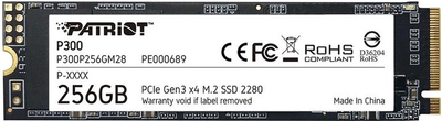 Швидкісний сд накопичувач Patriot P300 256GB SSD M.2 NVMe 2280 PCIe 3.0 3D TLC P300P256GM28
