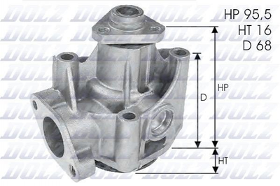 Водяний насос DOLZ L135 Fiat Tipo 5894394, 5999790, 71719670