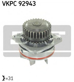 Водяний насос SKF VKPC92943 Nissan Teana, Murano; Renault Espace B1010AL50B, 21010AL527, 21010AL528