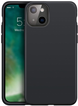 Etui plecki Xqisit Silicone Case do Apple iPhone 13 mini Black (4029948205960)