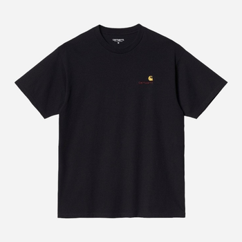 Koszulka męska bawełniana Carhartt WIP S/S American Script I029956-89XX L Czarna (4064958087076)