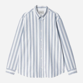 Koszula męska bawełniana Carhartt WIP L/S Dillion Stripe I033027-21TXX L Biały/Granatowy (4064958845690)