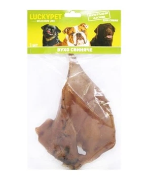 Лакомства "Luсky Pet" для собак, ухо свиное 1 шт