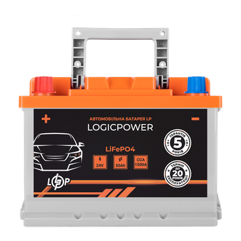 Автомобильный аккумулятор литиевый LP LiFePO4 24V - 50 Ah (+ слева) BMS 800А
