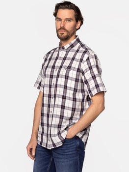 Koszula męska bawełniana Lee Cooper NEW TENBY2-LK01 XL Biały/Bordowy (5904347390518)