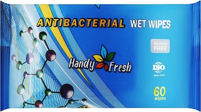 Серветки вологі дитячі "Антибактеріальні", 60 шт. - Handy Fresh Baby 60шт (1196921-27069341)
