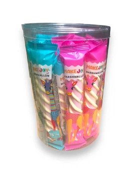 Маршмеллоу Make Joy Разноцветная косичка 18 шт (15 г)