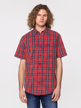 Koszula męska bawełniana Lee Cooper WALTER2-9116 XL Czerwona (5904347389307)