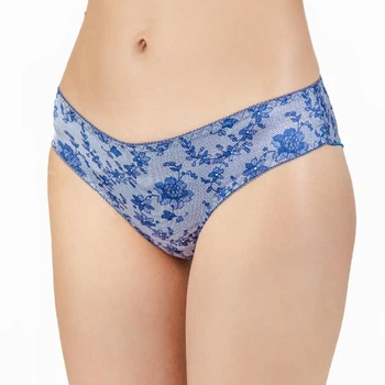 Труси-бразиліана жіночі з сатину та мережива Felisiya Lingerie Блакитний 254-061цв M