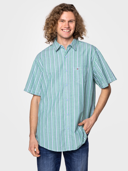 Koszula męska bawełniana Lee Cooper WILL2-9100 M Zielona (5904347389505)