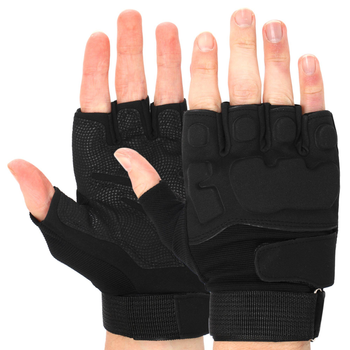 Перчатки тактические с открытыми пальцами SP-Sport BC-8811 M Черный