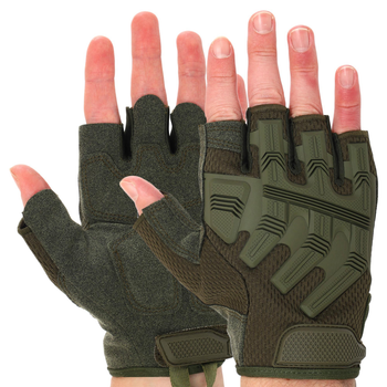 Перчатки тактические с открытыми пальцами SP-Sport BC-8808 XL Оливковый