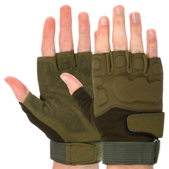 Перчатки тактические с открытыми пальцами SP-Sport BC-8811 L Оливковый