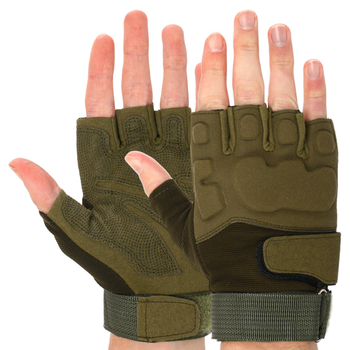 Перчатки тактические с открытыми пальцами SP-Sport BC-8811 XL Оливковый