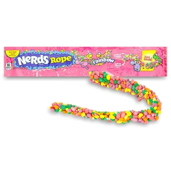 Конфеты, драже, нердсы Nerds Rope Rainbow РАДУГА сладкая конфета- верёвка 1 шт х 26 г